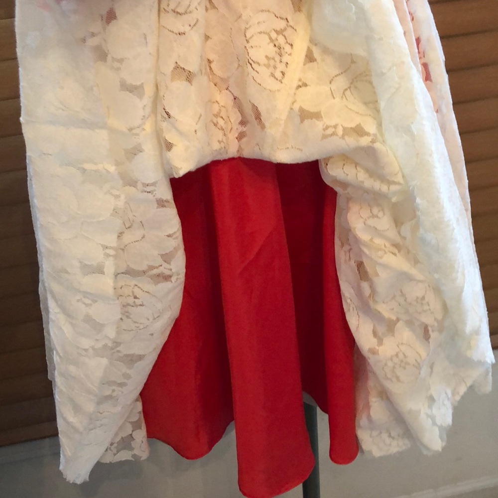 Gorgeous Chelsea & Violet Cream &Coral Lace Dress - Picture 7 of 7